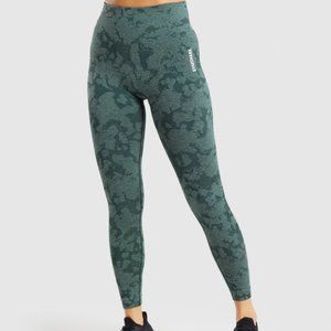 Gymshark Adapt Camo Obsidian Green Leggings XS